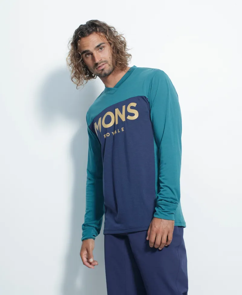 Mons Royale Redwood Enduro VLS LS Jersey Deep Teal/Navy-4